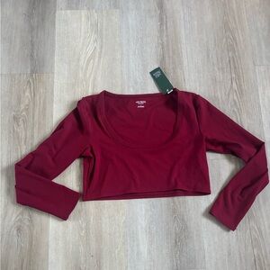 Wild Fable butter blisss Burgundy Crop Top